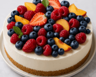 🍓 Nyári gyümölcs sajttorta (sütés nélkül)