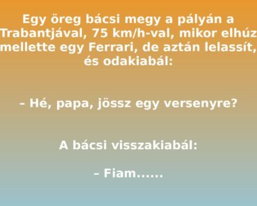 A rendőr, a nyugdíjas bácsi és a Ferrarival való verseny